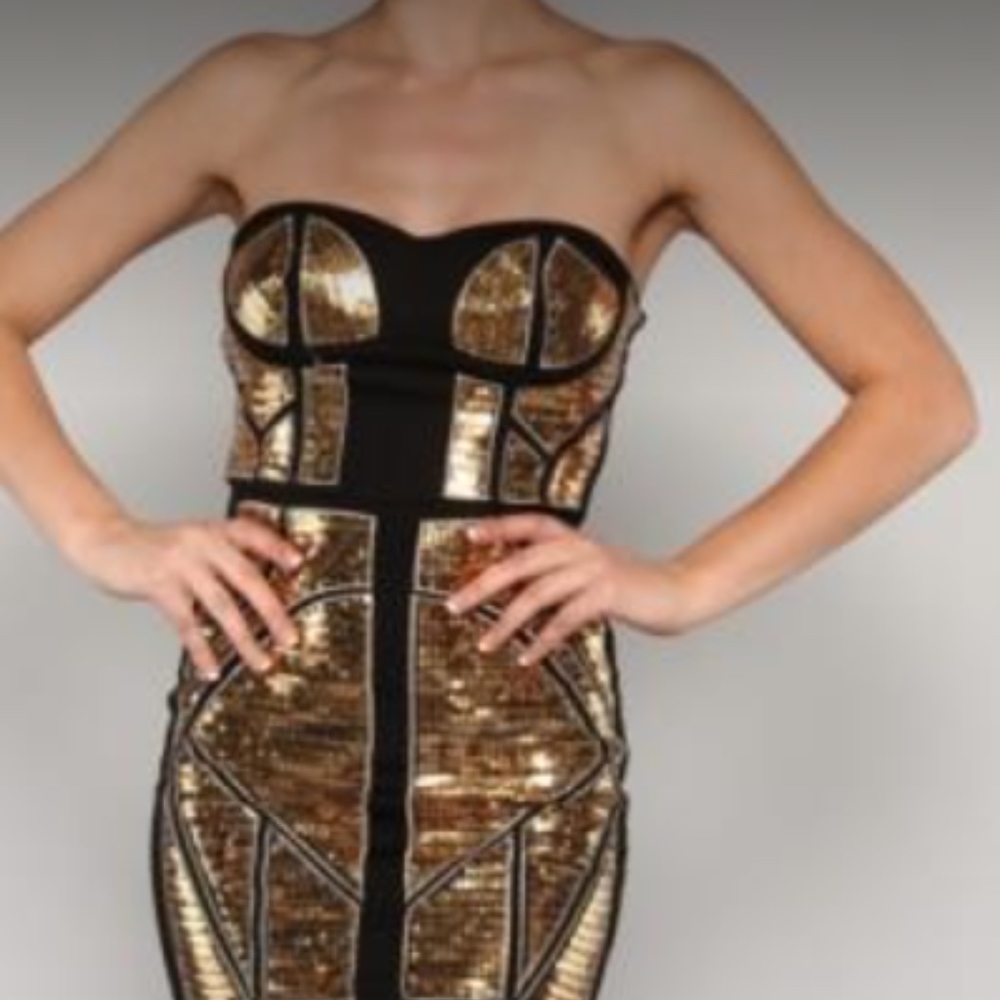 BLACK AND GOLD SEQUINS - Picture 3 of 3